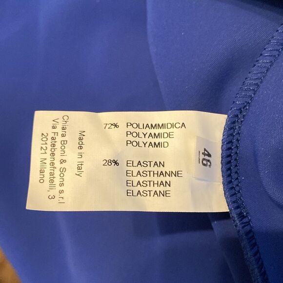 Chiara Boni La Petite Robe Silveria Side Ruffle Gown size 46 - Picture 8 of 11